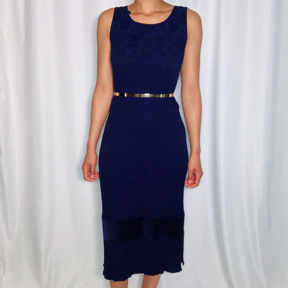 Purple Vintage S.L. Fashions Midi Dress